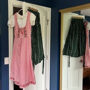 German Dirndl with Skirt and Apron